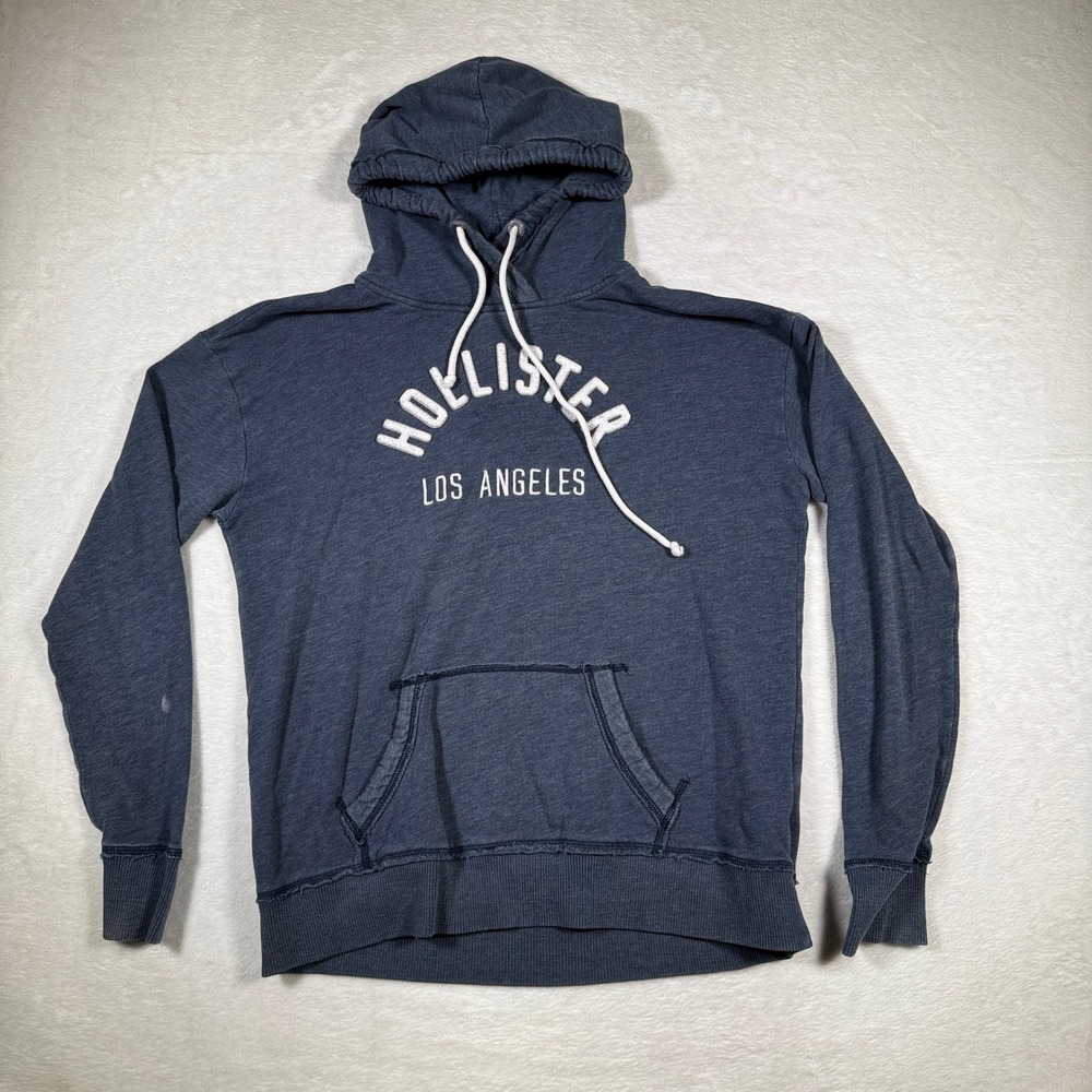 Hollister California Los Angeles Hoodie Pullover Blue Mens Size‎ L